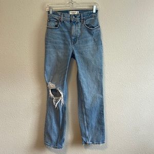 ABERCROMBIE & FITCH {The 90s Straight Ultra High Rise} Size 26 Curve Love